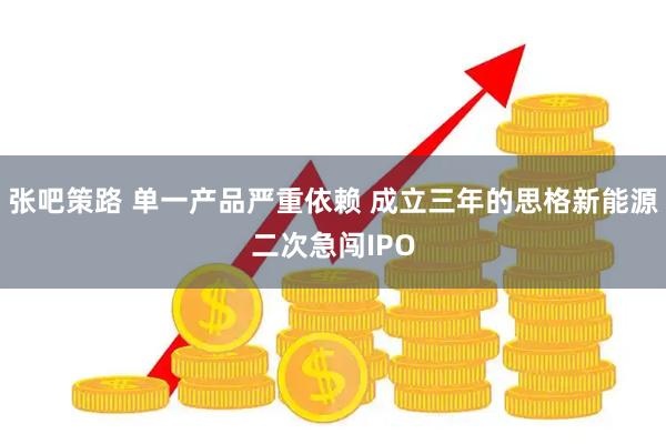 张吧策路 单一产品严重依赖 成立三年的思格新能源二次急闯IPO